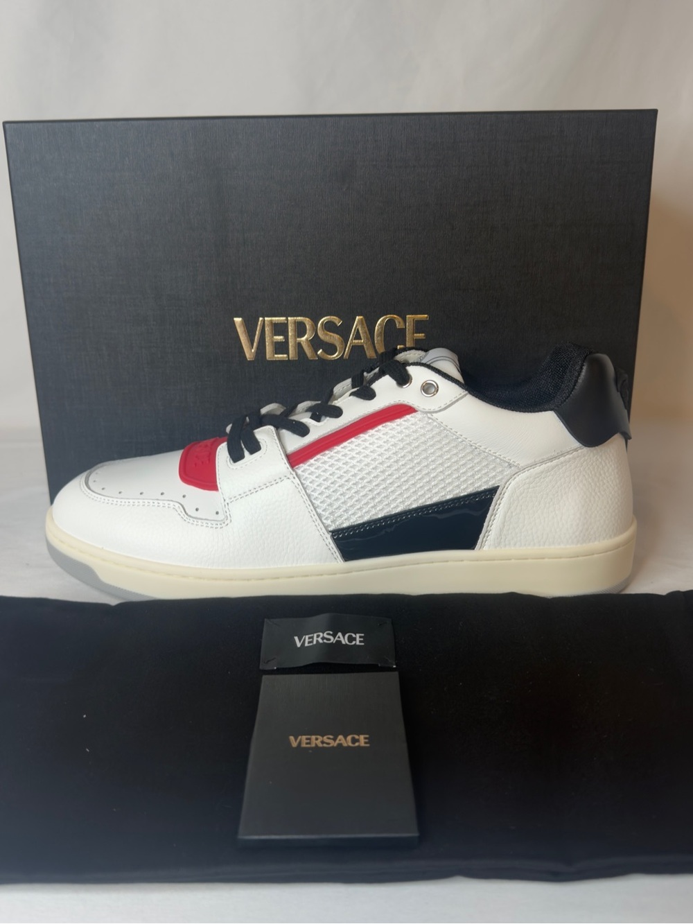 Versace Leather Mesh Sneakers EU 46 US 13
